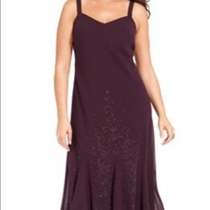 2 piece plus size Cocktail dress. Eggplant